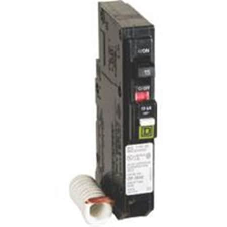 Square D Combination Circuit Breaker, QO Series, 15A, 1 Pole, 120V AC, 10kA at 120V AC SQ387811